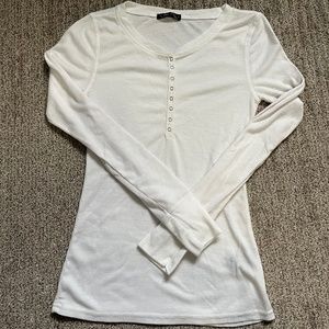 White Henley Long Sleeve
